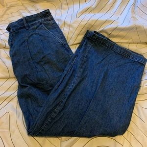 Madewell pleated wide leg jeans (current season!)